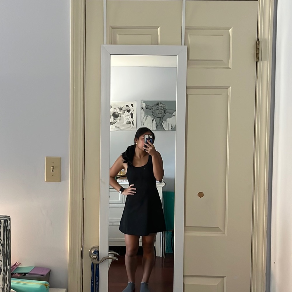 H&M Basic Black Skater Dress size 2